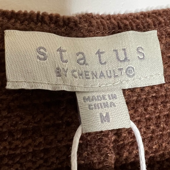 NEW Status by Chenault Chenille Brown sweater M - Picture 6 of 6